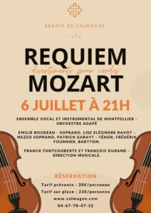 Affiche concert du 6 juillet 2023 à 21h, Abbaye de Valmagne
