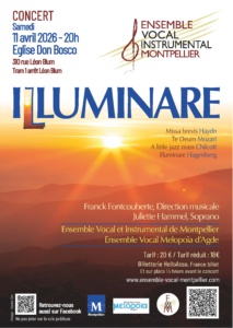 Affiche du concert Illuminare à Don Bosco le 11 avril 2026 20h.