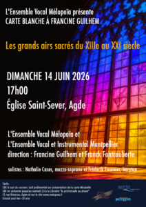 affiche concert du 14 juin 2026, église Saint-Sever à Agde