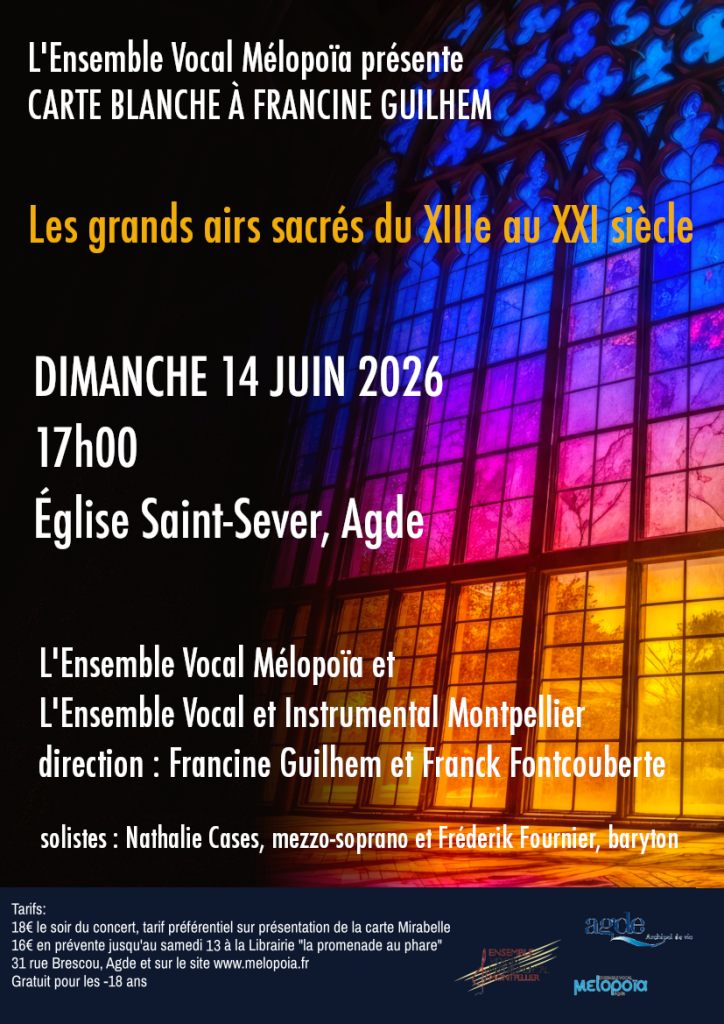 affiche concert du 14 juin 2026, église Saint-Sever à Agde